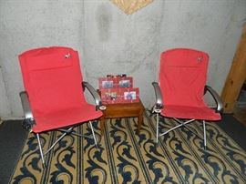 Oh To Seat And Watch, Red Outdoor Chairs