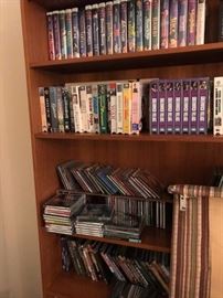 Disney Tapes, more DVD's and another bookcase