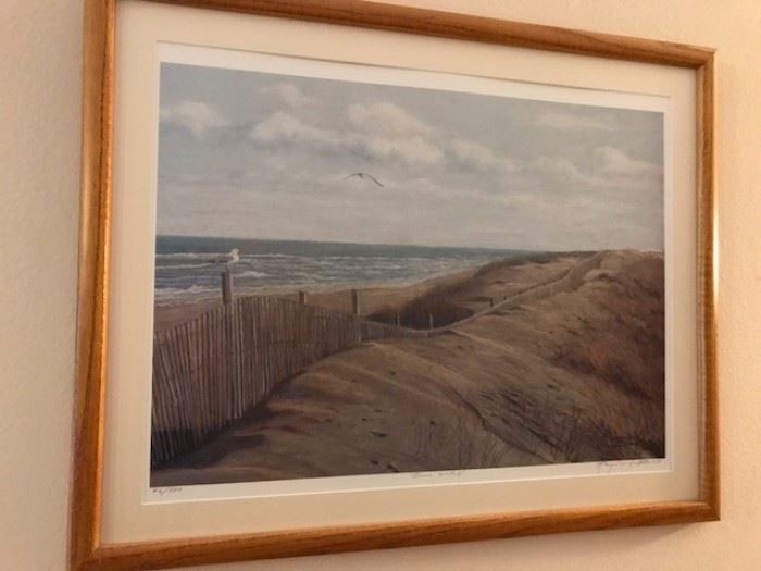 Seascape by Raymond Bell.  Singed in the print and the margin