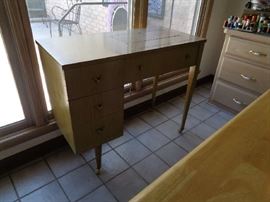 sewing machine & cabinet & notions