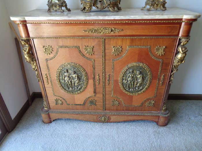 French commode w/marble top