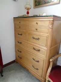marble topped chest of drawers