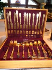 big set. service for 12 of silverplate flatware
