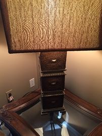 LAMP ON SIDE TABLE