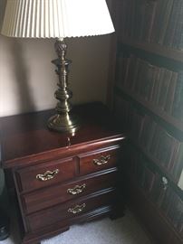 MAHOGANY NIGHTSTANDS - 2 AVAILABLE - LAMPS ALSO AVAILABLE  - 2 MATCHED SET