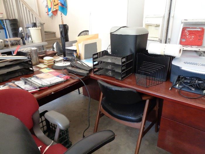 OFFICE DESK AND SUPPLIES, OFFICE CHAIRS