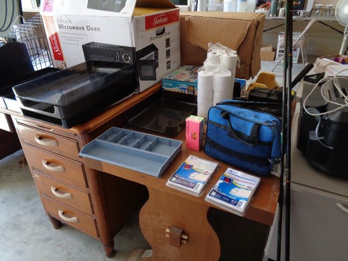 DESKS, TABLE AND OFFICE SUPPLIES