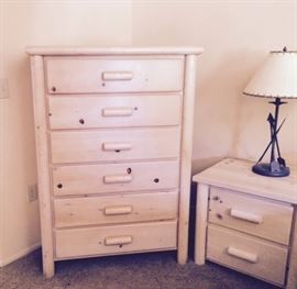 Lodge Pole 6-drawer Chest, Nightstand