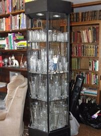 Display case of Antique Graduates, Chemist Beakers...these are just a few!