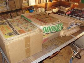 Boxes of Vintage Comics
