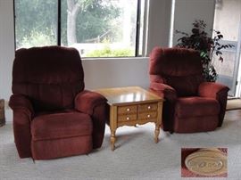 LaZ Boy Recliners, Maple End/Side Table