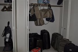 Bissell ProHeat 2x carpet cleaner, assorted luggage, backpacks, duffle bags