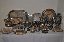 Family silver plate items mid 19th century to mid 20th century