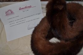 Natural sable fur wrap
