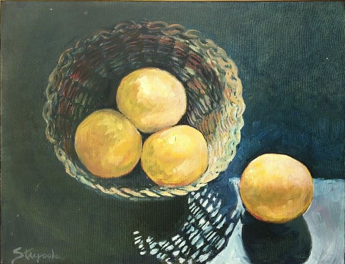 ‘Four Grapefruit’
14” x 18”
Oil on canvas
Framed, $450
