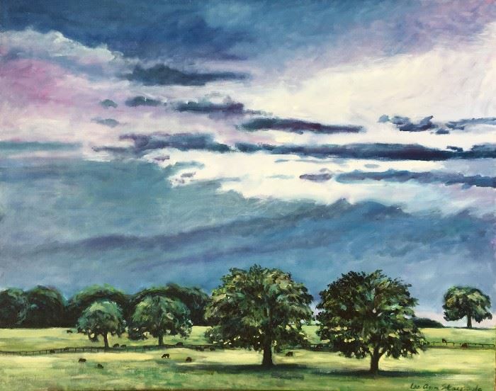‘Across the Highway ( clouds breaking)
24” x 30”
Oil on canvas, $650
