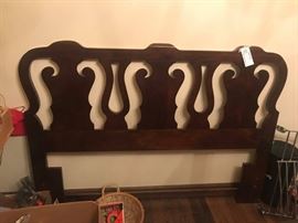 #2 Queen size wood head board, $125