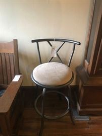 #25 Metal bar stool, 24" high, $20
