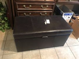 #24 Double storage unit bench with Wii game system, $300