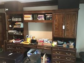 #29 3 piece desk or ent. ctr., 107x23x79 (heavy), $300