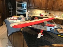 #91 Great Planes GPAt fabric red/white plane, 40x58x10, $250