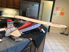 #91 Great Planes GPAt fabric red/white plane, 40x58x10, $250