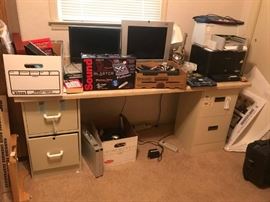 #20 (2) gray 2 drawer filing cabinet $15 each
