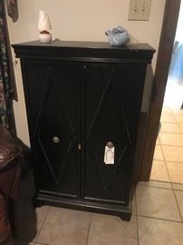 #8 Black VCR cabinet, 27x15x43, $100
