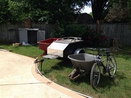 #123 Load Hog dump trailer, 40x30, $80                 #122 Towblazer motorcycle trailer, 22x58, $700 