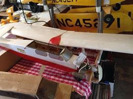 #95 White Kedet Mark II plane with engine and servos, $225
