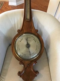 Fantastic Casella English Rosewood Barometer Thermometer Very Old Antique