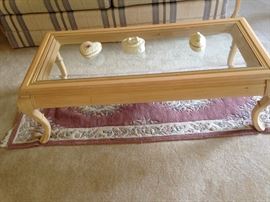 beveled glass coffee table