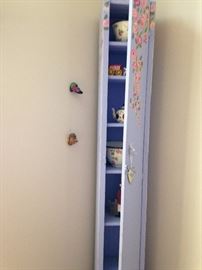 Painted 1 door cupboard 12" x 80"