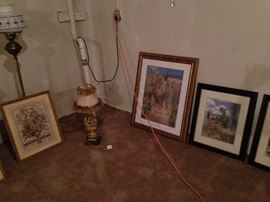 paintings, lamps