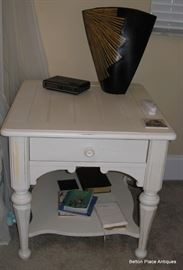 White Nightstand 26 inches wide, 28 inches deep and 26 inches tall