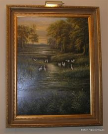 R Lanigan Oil Painting