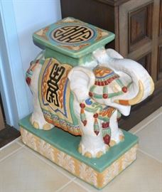 Pair of Large Ceramic Elephants