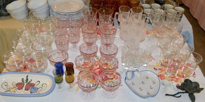 Tables of Glassware and Ceramics