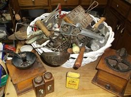 Antique kitchen implements