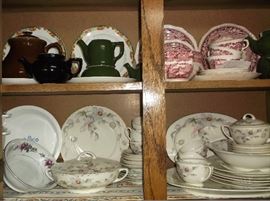 Mason's red transferware and Czechoslovakia china