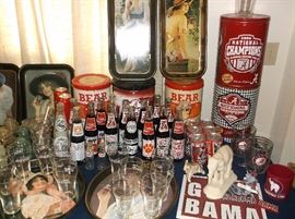 Coca Cola and University of Alabama collectibles