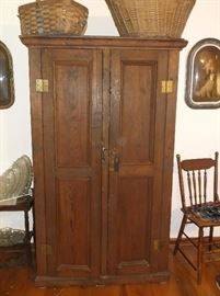 Two door pine wardrobe