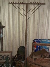 Primitive wooden rake