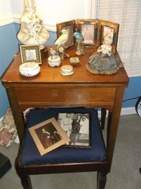 Sewing machine and stool