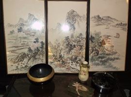 Handpainted Asian watercolors