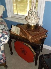 Cane seat vanity stool