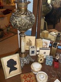 Banquet lamp and perfume in original boxes