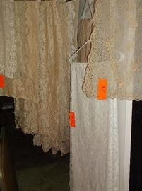 Vintage lace runners and tablecloths