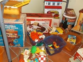 Vintage Weebles tree house and Mattel Motor Putt-Putt Railroad