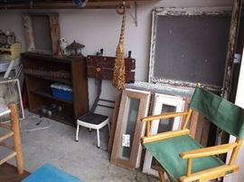 Old windows and window screens